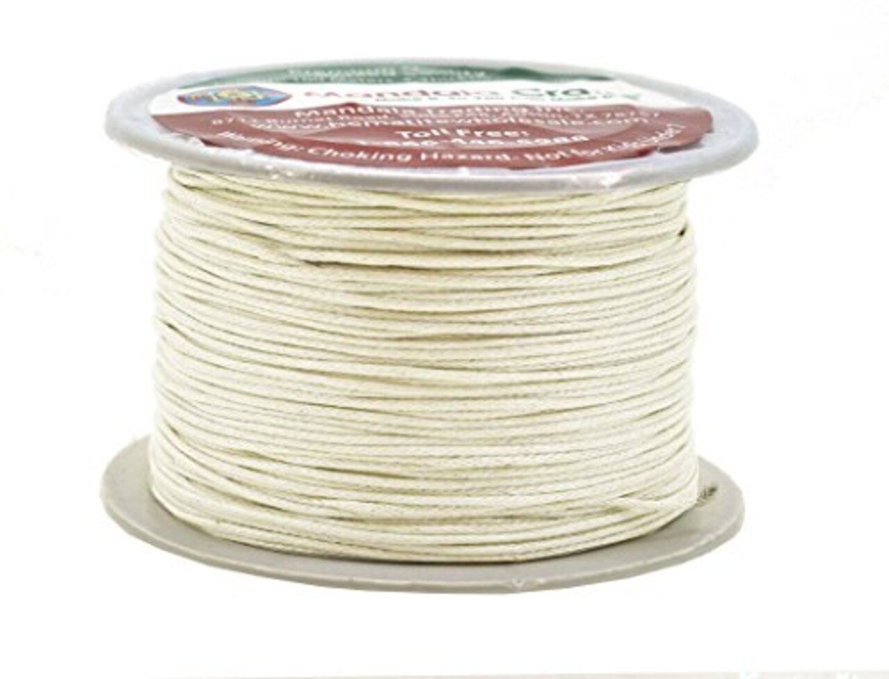Mandala Crafts Cream 1mm Waxed Cord for Jewelry Making - 109 Yds Cream  Waxed Cotton Cord for Jewelry String Bracelet Cord Wax Cord Necklace String